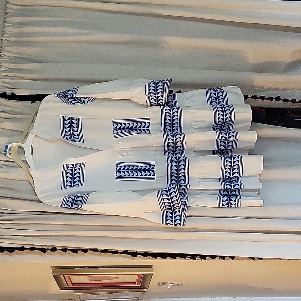 Womens size 2xl relaxed boxy short dress with bell sleeves